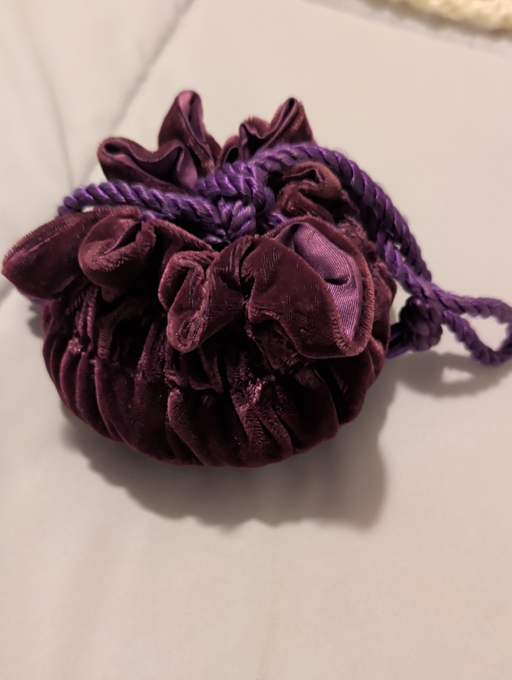 Purple Plush Velvet Mystery Jewelry Pouch